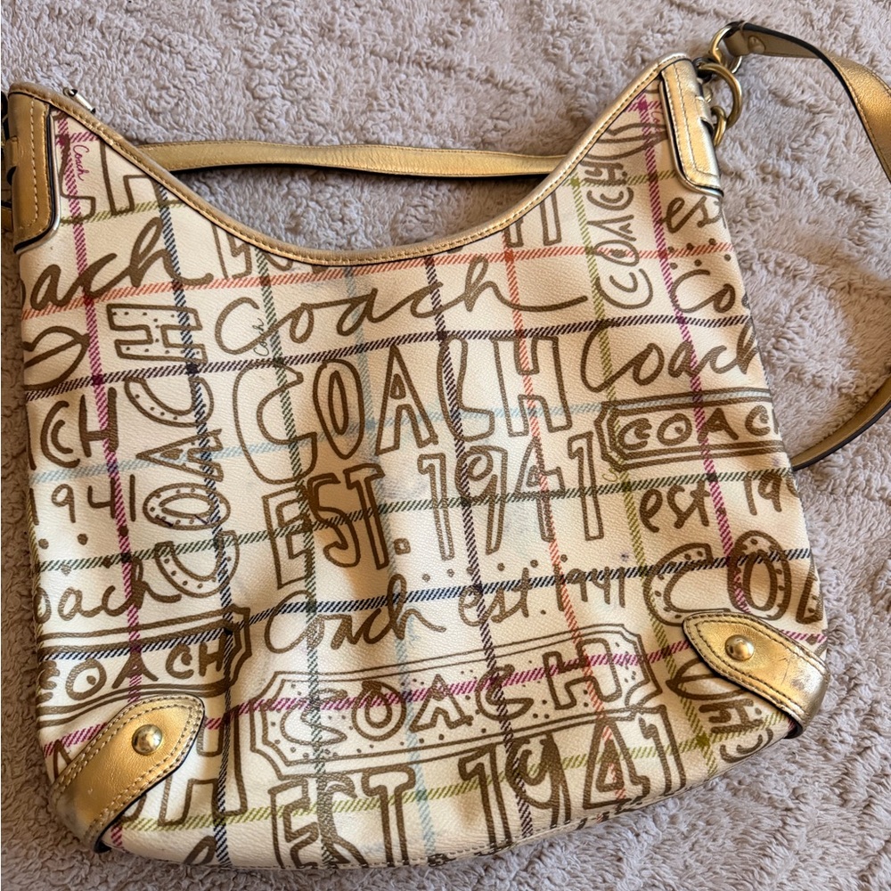Coach Multicolor Signature Shoulder Bag